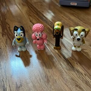 Bluey Friends Figures: Bluey, Coco, Honey, & Snickers
